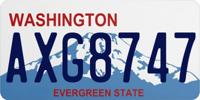 WA license plate AXG8747