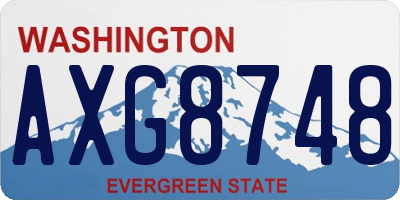 WA license plate AXG8748