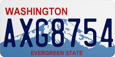 WA license plate AXG8754