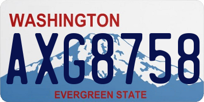 WA license plate AXG8758