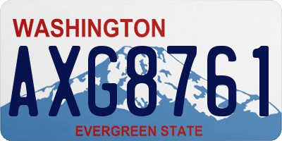 WA license plate AXG8761