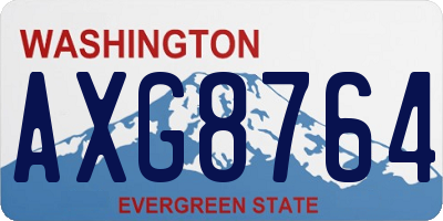WA license plate AXG8764