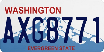 WA license plate AXG8771