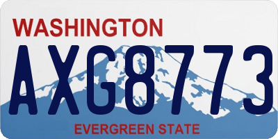 WA license plate AXG8773
