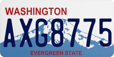 WA license plate AXG8775