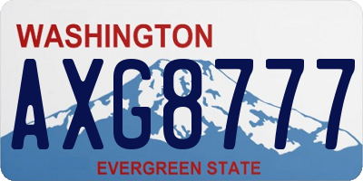 WA license plate AXG8777