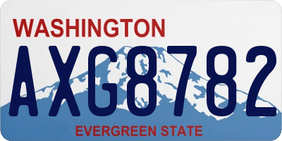 WA license plate AXG8782