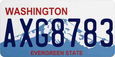 WA license plate AXG8783