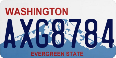 WA license plate AXG8784
