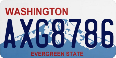 WA license plate AXG8786