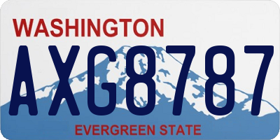 WA license plate AXG8787