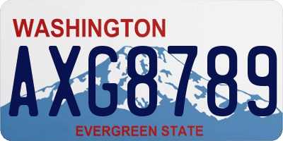WA license plate AXG8789