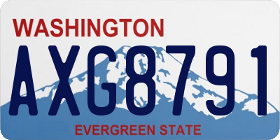WA license plate AXG8791