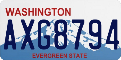 WA license plate AXG8794