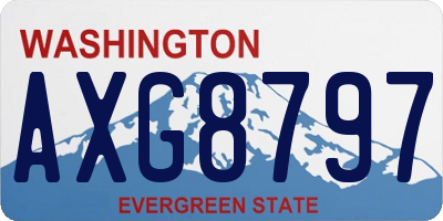 WA license plate AXG8797