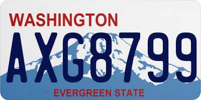 WA license plate AXG8799