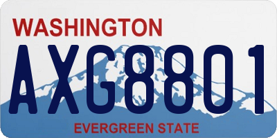 WA license plate AXG8801
