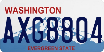 WA license plate AXG8804