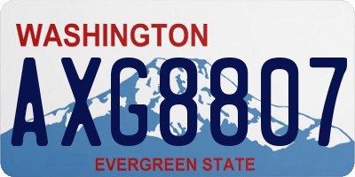 WA license plate AXG8807
