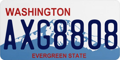 WA license plate AXG8808