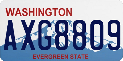 WA license plate AXG8809