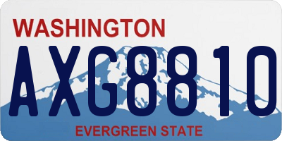 WA license plate AXG8810