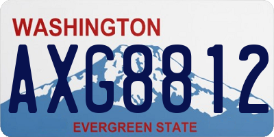 WA license plate AXG8812