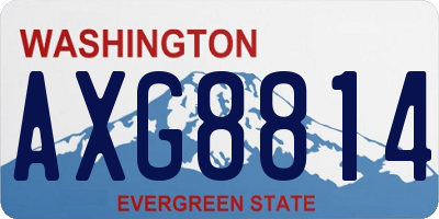 WA license plate AXG8814