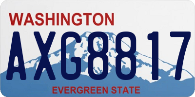 WA license plate AXG8817