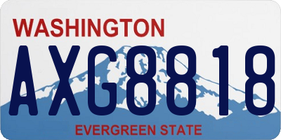 WA license plate AXG8818