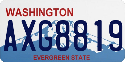 WA license plate AXG8819