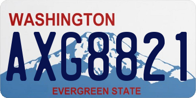 WA license plate AXG8821