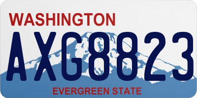 WA license plate AXG8823