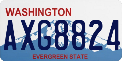WA license plate AXG8824