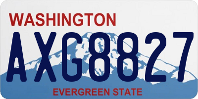 WA license plate AXG8827