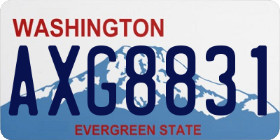 WA license plate AXG8831