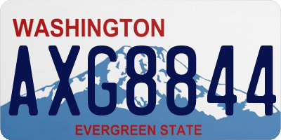 WA license plate AXG8844