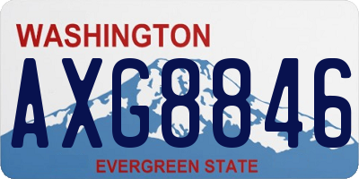 WA license plate AXG8846