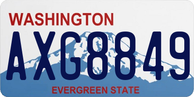 WA license plate AXG8849