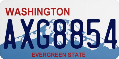 WA license plate AXG8854