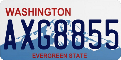 WA license plate AXG8855