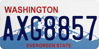WA license plate AXG8857