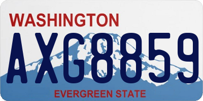 WA license plate AXG8859