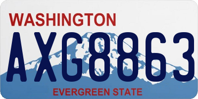WA license plate AXG8863