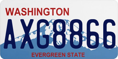 WA license plate AXG8866