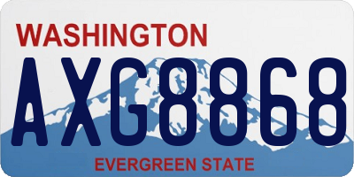 WA license plate AXG8868