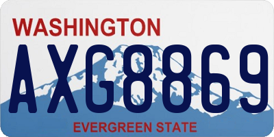 WA license plate AXG8869