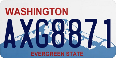 WA license plate AXG8871
