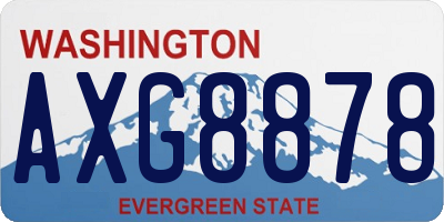 WA license plate AXG8878