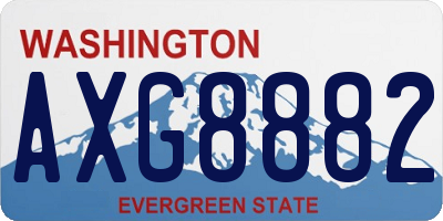 WA license plate AXG8882